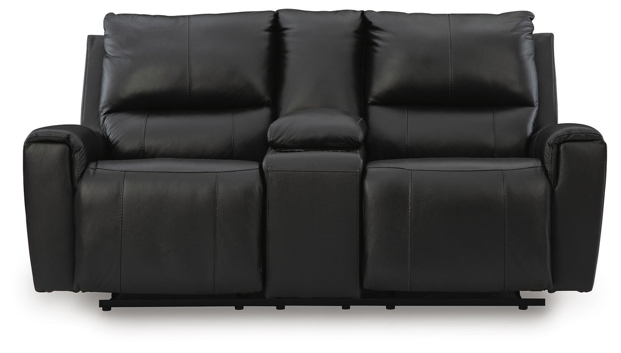 Glossmore DBL Rec Loveseat w/Console - alternate view 4