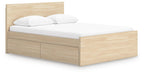 Onita Full Panel Platform Bed with 2 Side Storage - alternate view 2