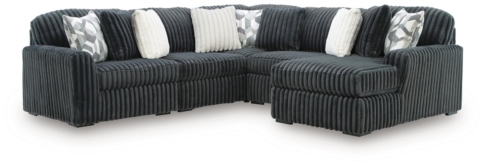 Midnight-Madness 5-Piece Sectional with Chaise - alternate view 2