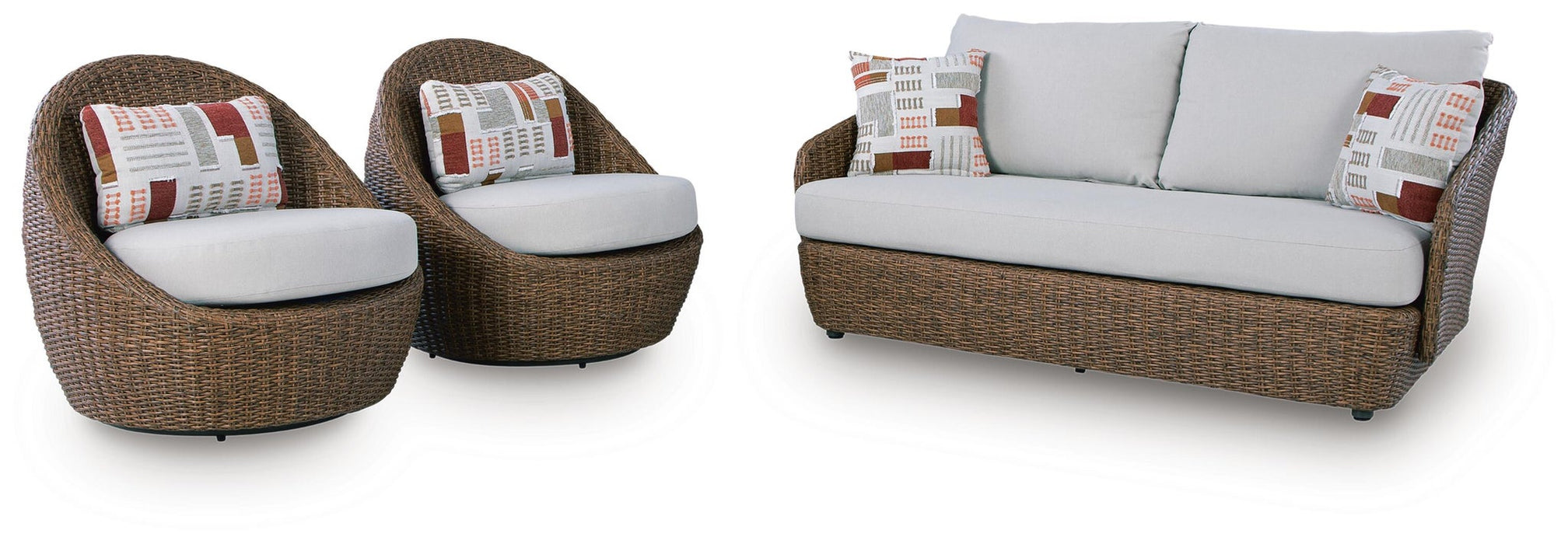 Double Point Love/Swivel Chairs Set (3/CN) - alternate view 3