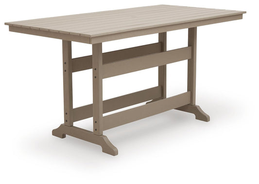 Seacliff Beach RECT COUNTER TABLE W/UMB OPT - alternate view 2