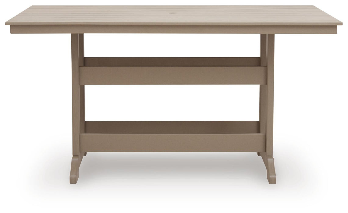Seacliff Beach RECT COUNTER TABLE W/UMB OPT - alternate view 3
