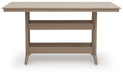 Seacliff Beach RECT COUNTER TABLE W/UMB OPT - alternate view 3