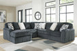 Midnight-Madness 5-Piece Sectional with Chaise