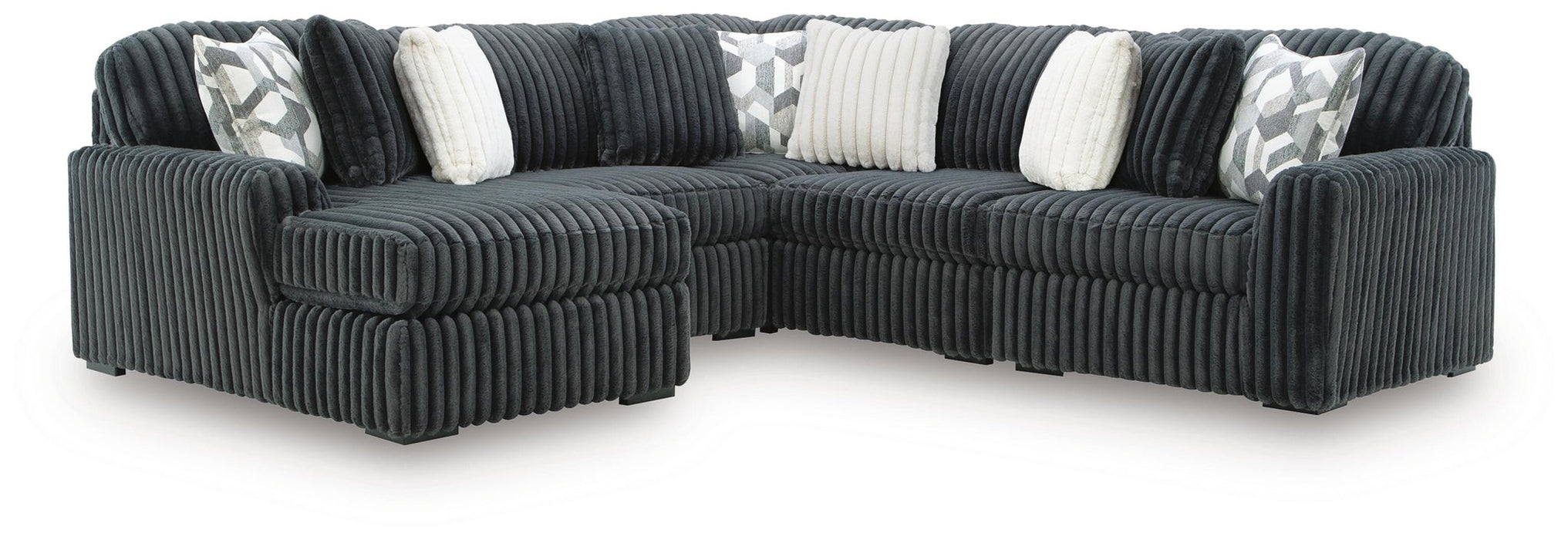 Midnight-Madness 5-Piece Sectional with Chaise - alternate view 2