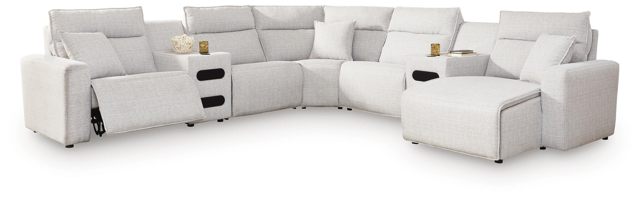 Modmax II 7-Piece Power Reclining Sectional with Chaise and Audio Consoles - alternate view 2