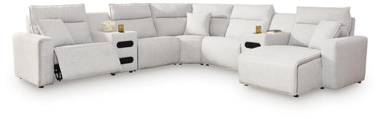 Modmax II 7-Piece Power Reclining Sectional with Chaise and Audio Consoles - alternate view 2