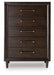 Dantenton Five Drawer Chest - alternate view 4