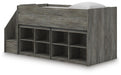 Frandern Twin Loft Bed with Bookcase Storage - alternate view 2