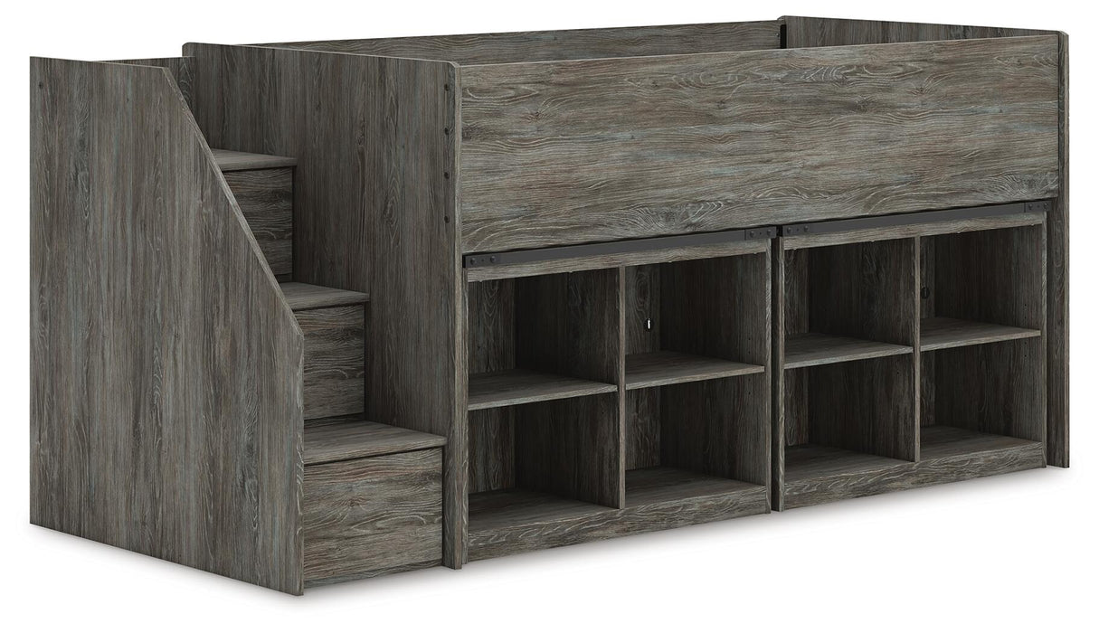 Frandern Twin Loft Bed with Bookcase Storage - alternate view 3