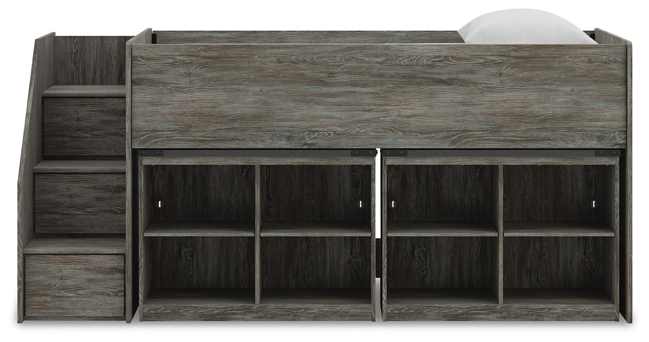 Frandern Twin Loft Bed with Bookcase Storage - alternate view 5