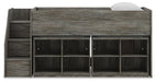 Frandern Twin Loft Bed with Bookcase Storage - alternate view 5