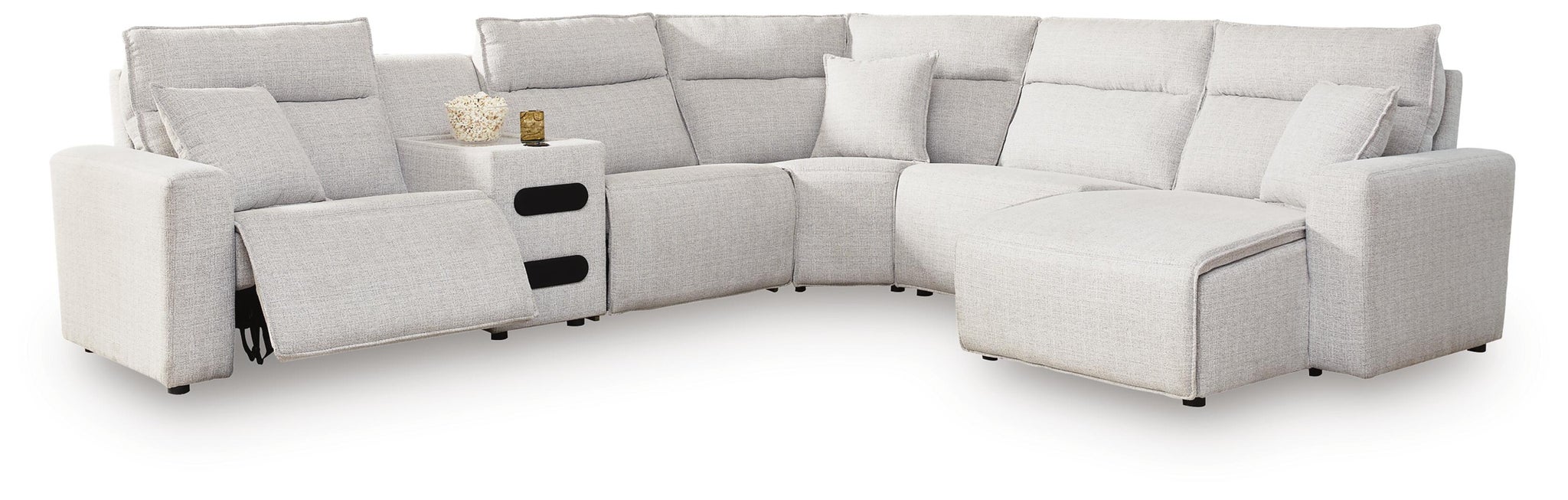 Modmax II 6-Piece Reclining Sectional with Chaise and Audio Console - alternate view 2