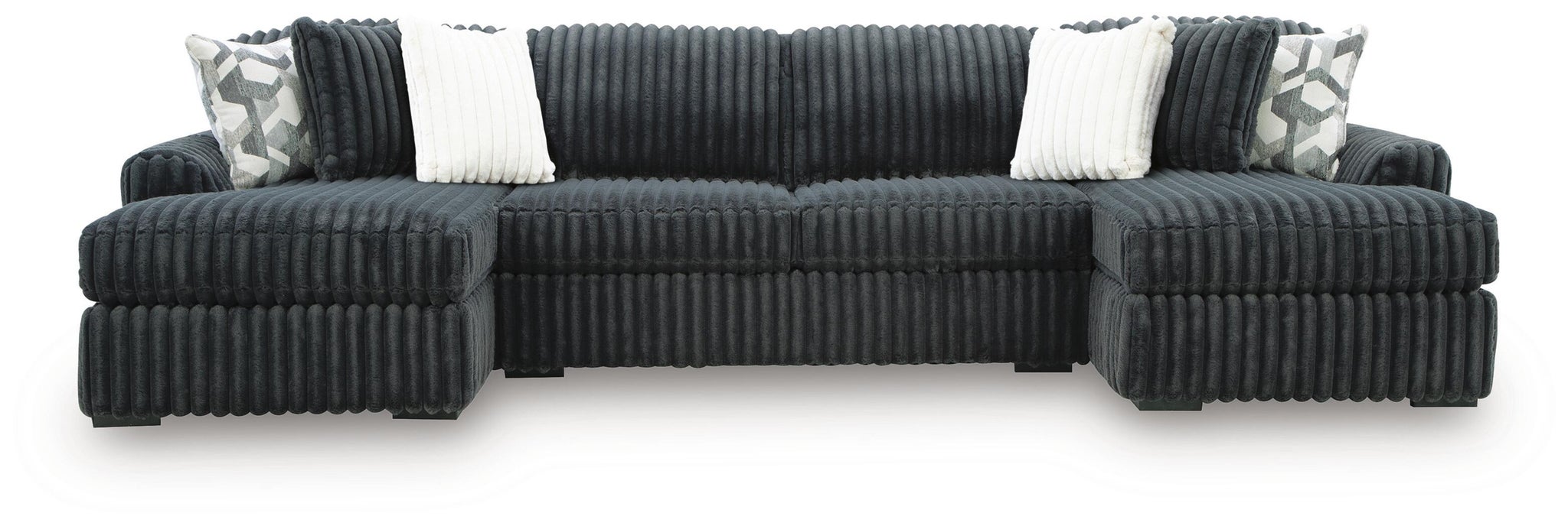 Midnight-Madness 3-Piece Double Chaise Sectional - alternate view 2