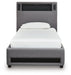 Finigale Twin Upholstered Bed with Wireless Audio - alternate view 4