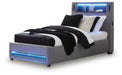 Finigale Twin Upholstered Bed with Wireless Audio - alternate view 5