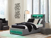 Finigale Twin Upholstered Bed with Wireless Audio - alternate view 8