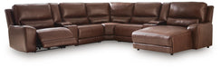 DeepWakes 7-Piece Reclining Sectional with Chaise and Storage Consoles