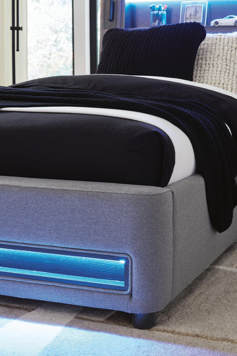 Finigale Twin Upholstered Bed with Wireless Audio - alternate view 15