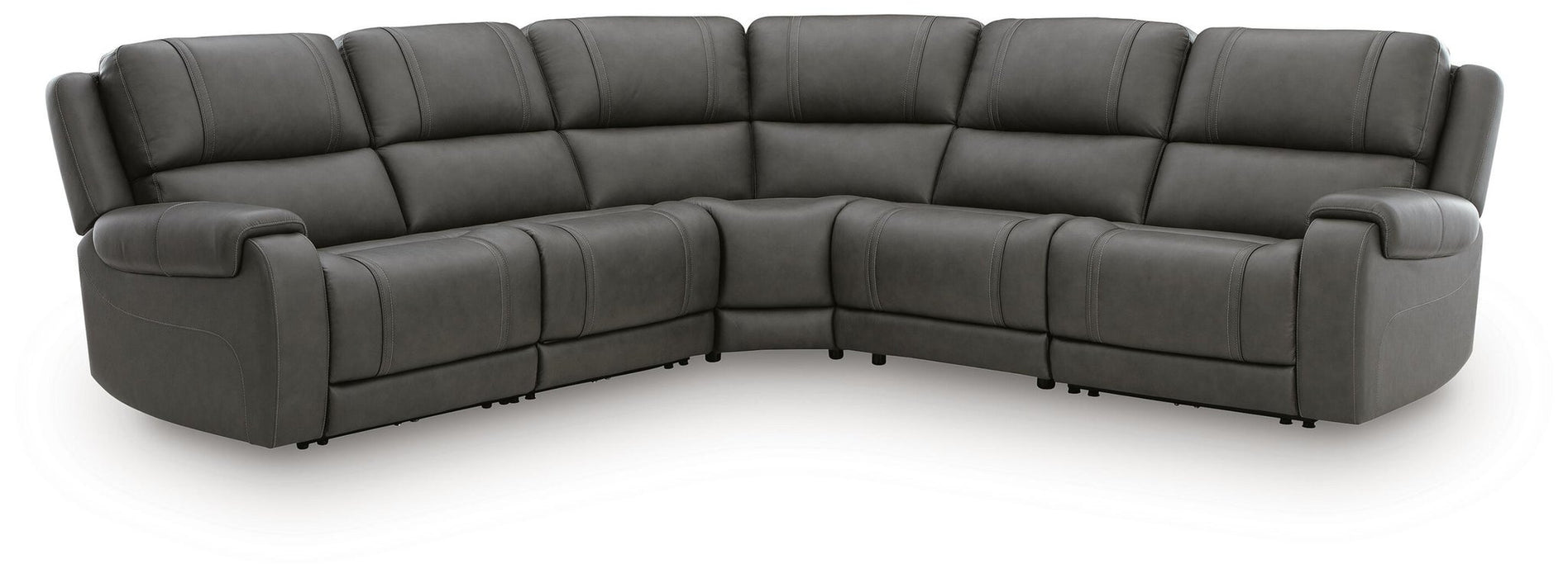 5Z-Pittson 5-Piece Power Sectional - 2 Power Armless Seats