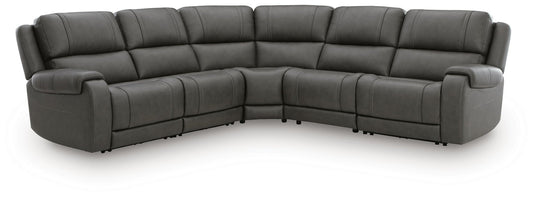 5Z-Pittson 5-Piece Power Sectional - 2 Power Armless Seats