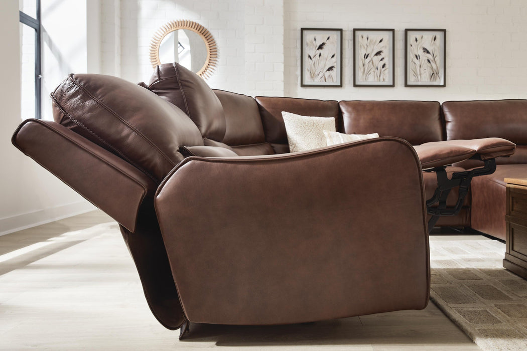DeepWakes 7-Piece Reclining Sectional with Chaise and Storage Consoles - alternate view 4