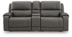 5Z - Pittson 3-Piece Power Reclining Sectional Loveseat with Console - alternate view 2