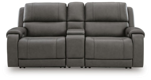 5Z - Pittson 3-Piece Power Reclining Sectional Loveseat with Console - alternate view 2