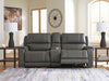 5Z - Pittson 3-Piece Power Reclining Sectional Loveseat with Console - alternate view 3