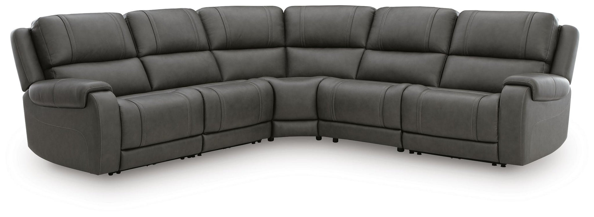 5Z-Pittson 5-Piece Power Sectional - Mixed Armless Seats - alternate view 2