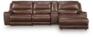 DeepWakes 4-Piece Reclining Sectional with Chaise and Storage Console
