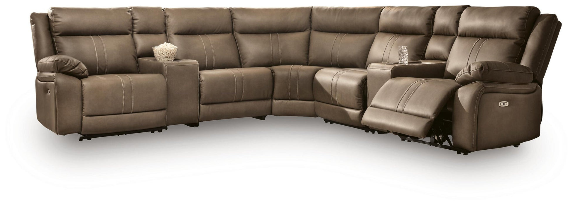 Max-Momentum 7-Piece Power Reclining Sectional with Audio Consoles - alternate view 2