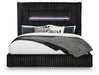 Tayleena Queen Upholstered Bed with Fireplace and Wireless Audio - alternate view 2