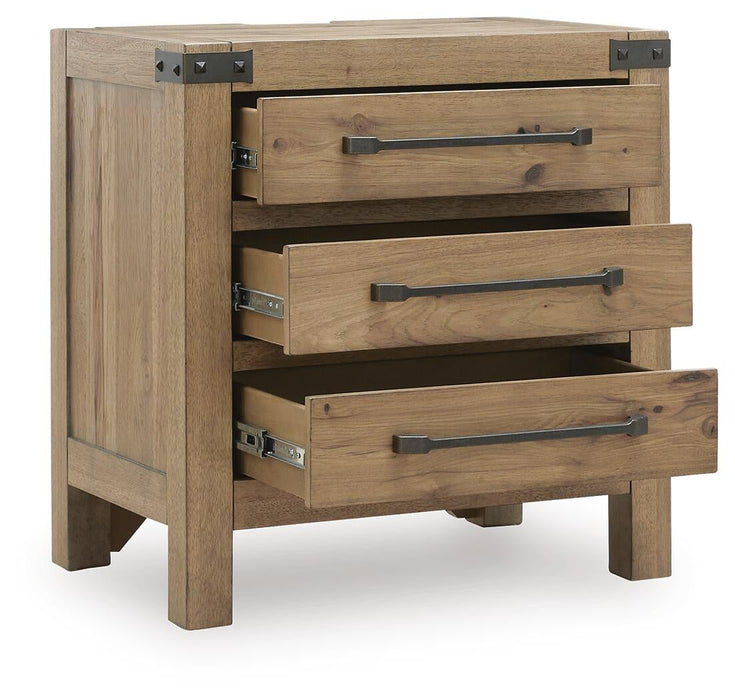 Ridgester Three Drawer Night Stand - alternate view 3