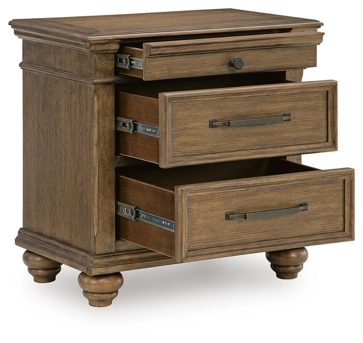Karallin Three Drawer Night Stand - alternate view 3