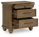 Karallin Three Drawer Night Stand - alternate view 3