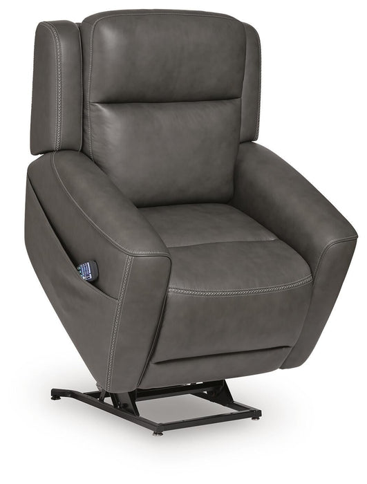 4Z-Tribano Power Lift Recliner - Gray - alternate view 4