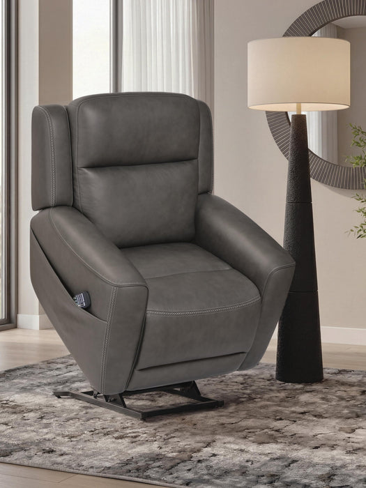 4Z-Tribano Power Lift Recliner - Gray - alternate view 9