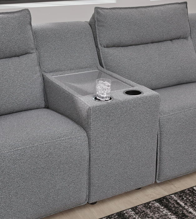 Modmax II 7-Piece Power Reclining Sectional with Chaise and Audio Console - alternate view 5