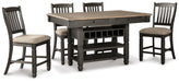 Tyler Creek Counter Height Dining Table and 4 Barstools