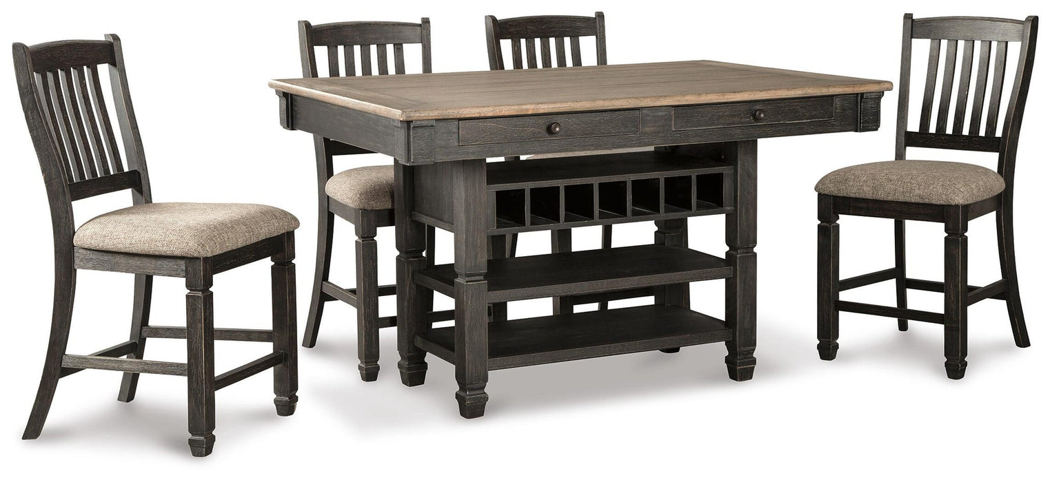 Tyler Creek Counter Height Dining Table and 4 Barstools - alternate view 3