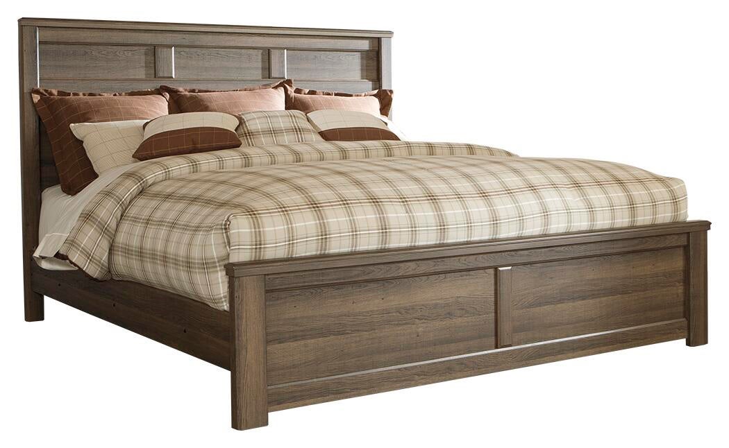 Juararo King Panel Bed with Mirrored Dresser - alternate view 6