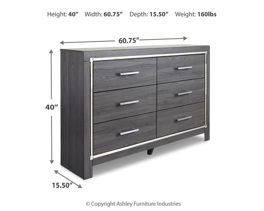 Lodanna Full Panel Bed with Mirrored Dresser - alternate view 11