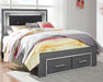 Lodanna Full Panel Bed with 2 Storage Drawers with Mirrored Dresser - alternate view 3