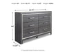 Lodanna Full Panel Bed with 2 Storage Drawers with Mirrored Dresser - alternate view 14