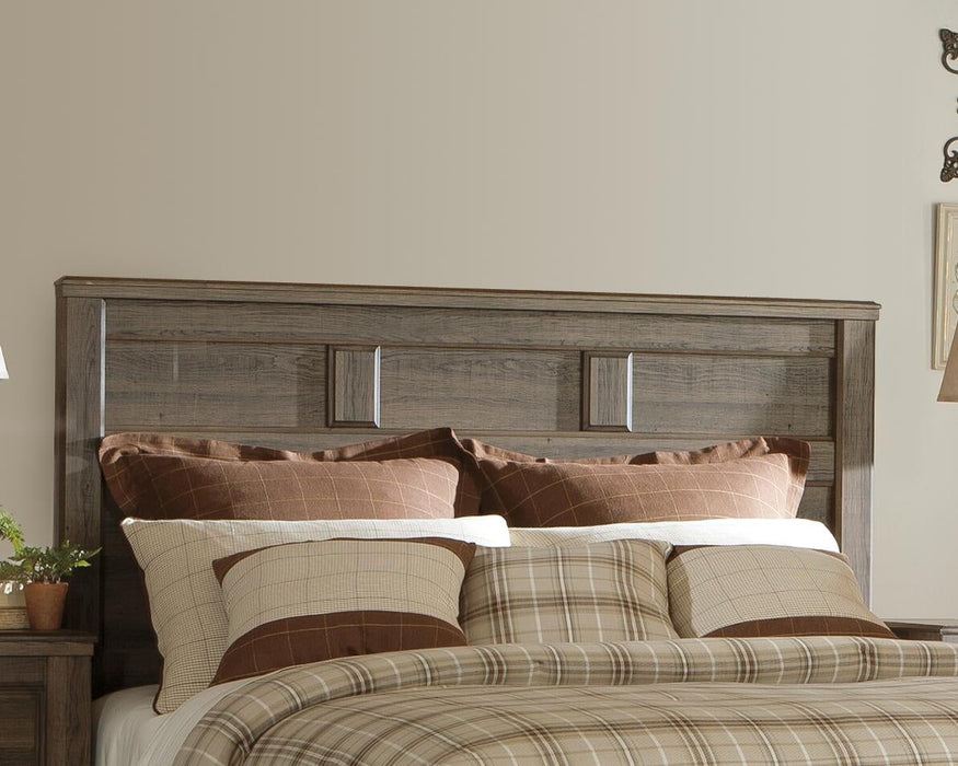 Juararo Queen Panel Headboard Bed with Mirrored Dresser, Chest and Nightstand - alternate view 3