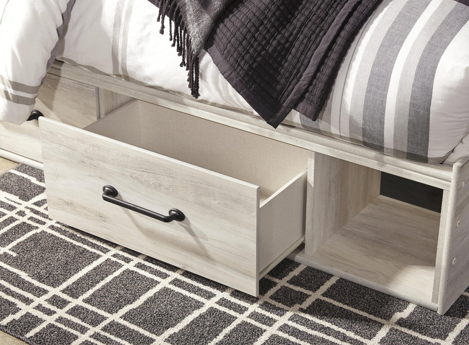 Cambeck King Panel Bed with 2 Storage Drawers with Mirrored Dresser, Chest and Nightstand - alternate view 8