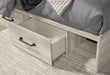 Cambeck Twin Panel Bed with 4 Storage Drawers with Mirrored Dresser - alternate view 6