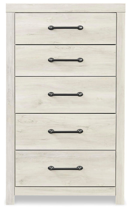Cambeck King Panel Bed with 4 Storage Drawers with Mirrored Dresser, Chest and Nightstand - alternate view 5