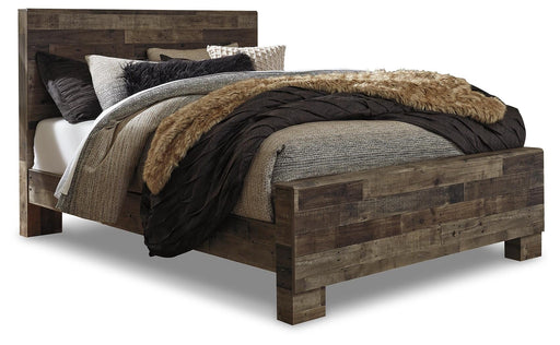 Derekson Queen Panel Bed with Mirrored Dresser - alternate view 2